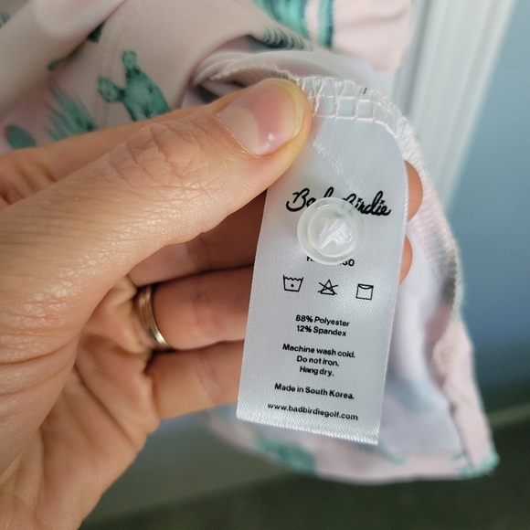 NEW Bad Birdie Core Polo Golf Shirt Mens Size Large/XL Thorn In Your Side Cactus - Picture 10 of 11